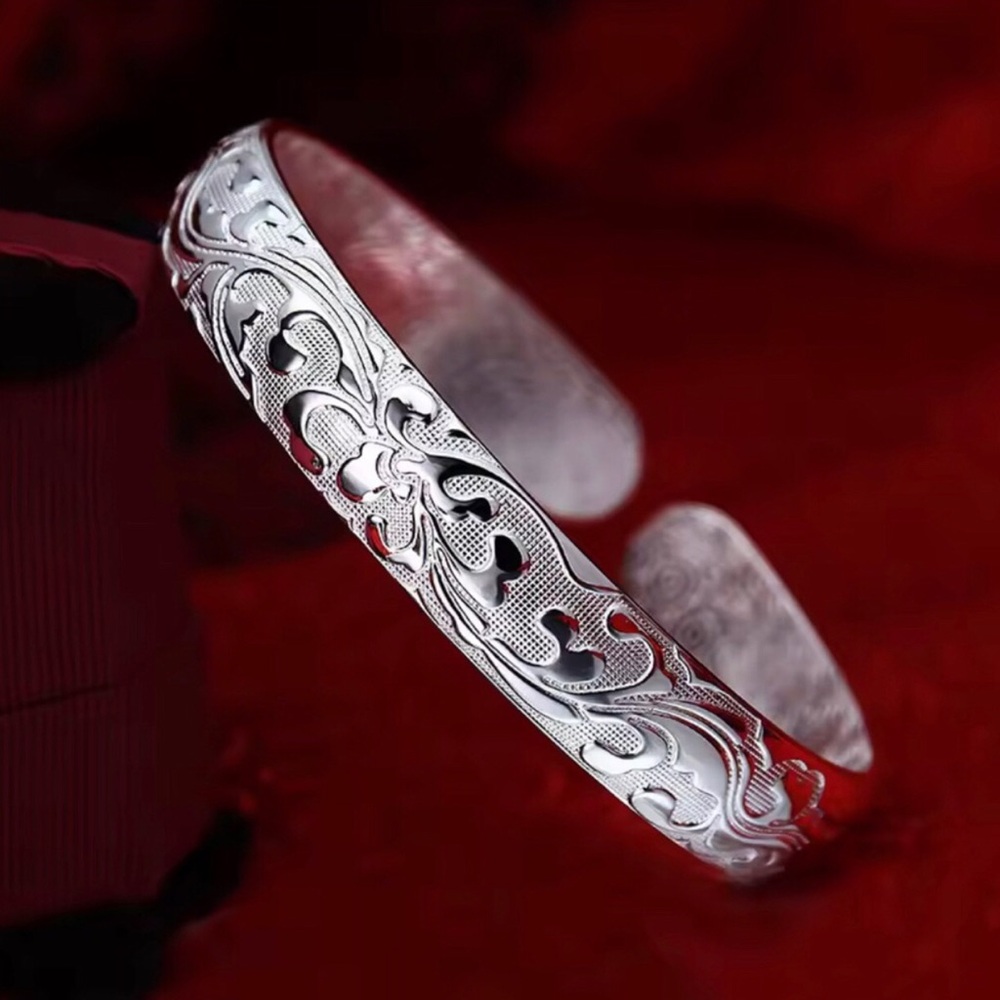 Sterling Silver Filigree Open Cuff Bracelet